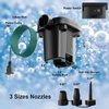 Electric Air Pump, Quick-Fill Air Pump for Inflatables, Portable Air Mattress Pump with 3 Nozzles, AC110-120V Electric Pump for Beds, Inflatable Cushion, Couch, Pool Floats, Inflatable Pool, Snow Sled