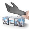 Hand-E Touch Grey Disposable Nitrile Gloves Medium 50 Count, Powder and Latex Free Medical Gloves, Exam Surgical Gloves, Food Safe Cooking Gloves - Textured Fingertips