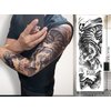 CUTELIILI Full arm temporary tattoo for Men,12sheets (L19“xW7”) Sleeve Tattoos temporary,Waterproof Terror Fake Tattoos That Look Real and Last long，Tiger Dragon Koi Evil Eyes