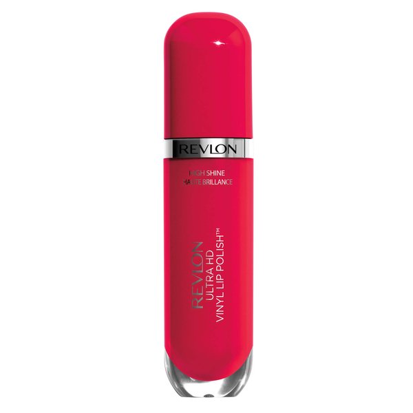 REVLON Ultra HD Vinyl Lip Polish, Liquid Lipstick, Cherry On Top, Cherry Red Gloss, 0.2 Fluid Ounce
