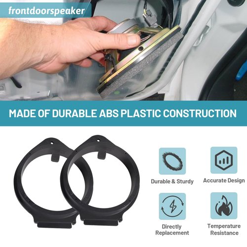 NuIth 6.5 inch Speaker Adapter Bracket W/Speaker Wire Harness Select for GM GMC Chevy Buick Cadillac 1993-2007 6.5” Aftermarket Front Rear Door Speaker Spacer Ring Wiring Harness