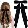 Velvet Bow Hair Clips, 2Pcs Handmade Bows Barrettes Hair Bows Alligator Clips Ribbon Hair Accessories for Girls Toddlers Teens