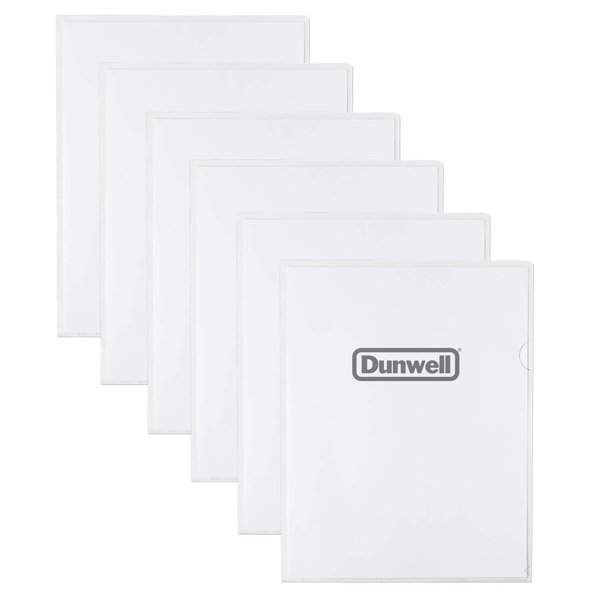 Dunwell Clear Plastic File Folder Sleeves, 6 Pack, 8.5x11 Letter Size, Acid-Free Poly Plastic