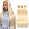 Blonde Bundles 613 Straight Human Hair Bundles Brazilian Blonde Straight Bundles Human Hair Unprocessed Virgin Hair 3 Bundles 16 18 20 Inch 613 Bundles Remy Hair Extensions