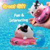 Pink Milk Cow Bath Toy, Cute Cow Wind Up Bath Toys for Boys and Girls, Baby Shower Games Bath Toys for Toddlers 3-5, Bathtub Wind Up Toys for Christmas, Party Favors, Easter Kids Wind Up Toys