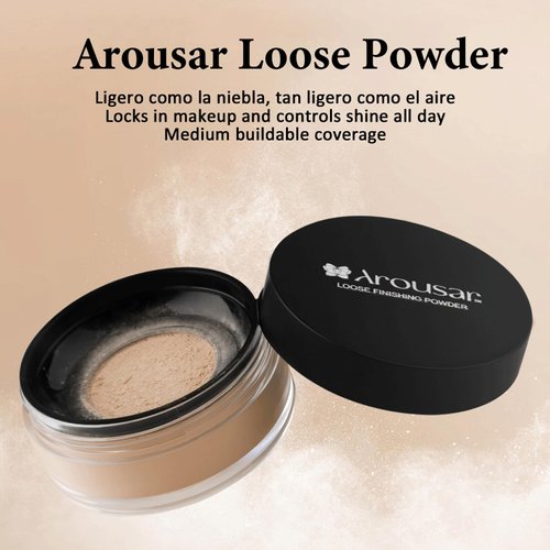 Arousar Loose Setting Powder, Matte and Lightweight Oil Control Face Powder, Shine-Free Matte Finishing Powder, Long Lasting for Setting or Foundation 02# BEIGE 02