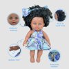 Nice2you Black Baby Doll with Backpack Carrier, 10in American African Doll for Girls Toddlers Aged 2+, Backpack for Baby Doll Accessories Storage, Perfect for 1 2 3 4 5 6 Years Old Kids