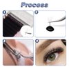 Qeelasee Faux Mink Silk Eyelash Extensions 0.03mm C Curl 8-15mm Mixed Length Semi-Permanent Individual Lashes Extension Professional Salon Use