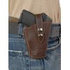 Barsony Brown Leather Belt Clip Holster for Bersa Thunder 380 32 left