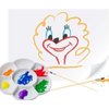 Akebrog 2pcs Paint Pallet, 6.5" Plastic Paint Tray Reusable Flower Paint Palette for Kids Acrylic Watercolor Oil Painting Color Mixing DIY Art Craft, Easy to Wash