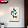 Illustration Of A Flower With Blue Flowers, Basil Organic Simplicity, Natural Core, Decor Poster