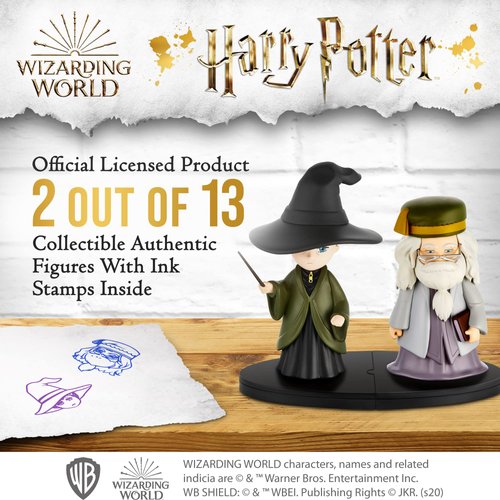 P.M.I. Dumbledore & McGonagall | Collection of 13 Harry Potter Stamps | Harry Potter Gifts & Harry Potter Toys | Party Supplies, Party Decor, Mini Figurines, Toys, Gifts