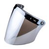 VCOROS Universal 3-Snap Flip Up Visor Shield Lens for Retro Open Face Motorcycle Helmet(Chrome Silver)