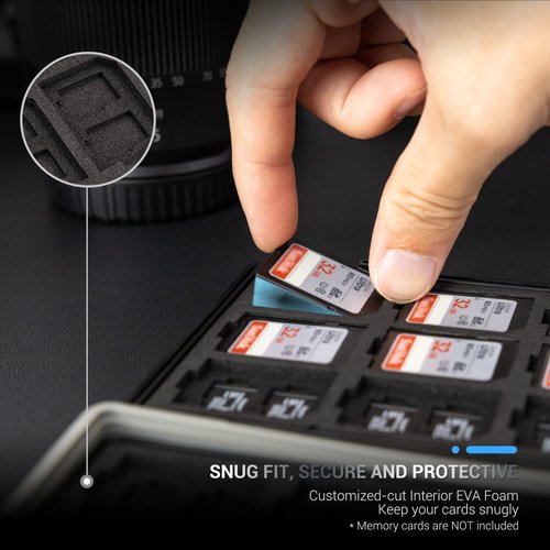 [High Capacity] 54 Slots Memory Card Case for 36 Micro SD and 18 SD Cards with Labels,Water-Resistant Anti-Shock Anti-Dust,Micro SD/SDHC/SDXC TF Card and SD/SDHC/SDXC Holder Organizer Storage