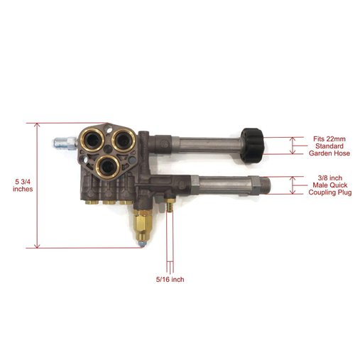 OEM | Annovi Reverberi Complete Pump Head with Unloader & Relief Valve, AR43361, 43361