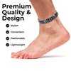 Smarter LifeStyle Elegant Titanium Magnetic Anklet for Men and Women - Adjustable Bracelet Length with Sizing Tool for Perfect Fit, Magnetic Ankle Bracelet (Gunmetal Gray)