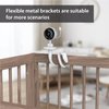 FOUKWAKC Baby Monitor with Camera and Audio, 2K WiFi Indoor Video Baby Camera with Mount, Motion & Cry Detection, Temp & Humidity Sensor, Night Vision, 2 Way Audio, 4 Lullabies, APP Control