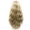 xiweiya Highlighted Blonde Wigs Long Loose Wavy Mixed Color Blonde Gold Synthetic Lace Front Wig Pre Plucked 13x4 Lace Wig Natural Hairline Heat Resistant Fiber Wigs for Women