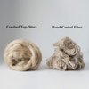 Cruelty Free Tussah Silk for Soap Making (2 oz.) Wild Gathered from Empty Cocoons (Combed Top/Sliver)