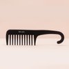 Kitsch Wide Tooth Comb for Curly Hair - Detangler Hair Combs for Women | Extra Wide Tooth Comb for Wet Hair with Curved Handle | Holiday Gift | Detangling Comb for Thick Hair | Shower Comb, Black