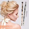 6 Pcs Acetate Hair Stick Tortoise Shell Hairpin Chopstick Hair Accessories Leopard Print Hair Pin Retro Hairpins Disk Hair Stick Hair Styling Pin with Flannelette Bag for Women Girl (Classic Patterns)