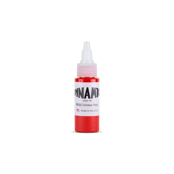 Dynamic Chinese Red Tattoo Ink – Professional Long-Lasting Tattooing Inks - 1 Ounce Bottle