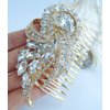 Sindary Wedding Headpiece 3.74" Bridal Hair Comb Austrian Crystal HZ4243 (Gold-Tone Clear)