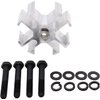 1 SET SHLPDFM Fan Spacer Aluminum Mechanical 1" Tall Radiator Fan Spacer Kit Fits for Most Ford & Mopar Chevy Short And Long Water Pump