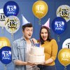 Blue Gold 18th Birthday Balloons 24Pcs Navy Blue White Gold Happy 18th Birthday Latex Balloons Blue Gold 18th Birthday Party Decorations for Boys Men 18th Birthday Anniversary Party Supplies 12Inch