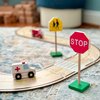Guidecraft 7" Wooden Block Play Traffic Signs - Kids Educational and Learning Toys, Block Play Pretend Play Accessory Set for Toddlers and Preschool