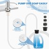 Dish Soap Dispenser for Kitchen Sink and Tube Kit, 47" Tube Connects Pump Directly to Soap Bottle Brushed Nickel