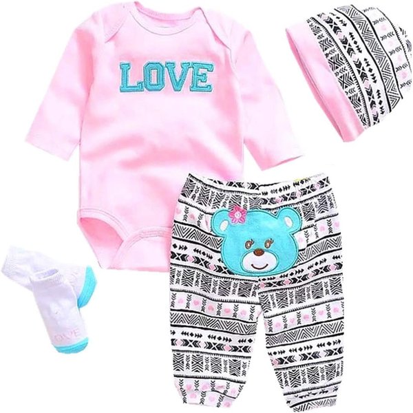 Reborn Baby Dolls Clothes Little Lion 6pcs Outfit Accessories for 17-23 Inch Newborn Baby Doll Girl&Boy Baby Doll Clothing Lion Design Element Set