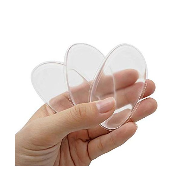 3 Pack Silicone Makeup Sponge [Washable] Premium Quality - Clear Silisponge Cosmetic Puff Pad - Liquid/Gel Foundation, Highlighter, Make Up, Concealer, Primer & BB Cream Applicator