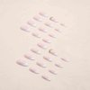 Enppode French Tip Press on Nails Long Fake Nails White Nails Almond Nails for Women 24 PC/Set