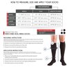 Truform Compression Socks, 30-40 mmHg, Men's Dress Socks, Knee High Over Calf Length, Black, Small