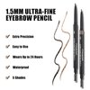 Phoera eyebrow pencil,Ultrafine Tip,Eyebrow Pencil Waterproof and long-lasting,eyebrow pen dual-sided,shapes, defines,With eyebrow brush (2PC104)