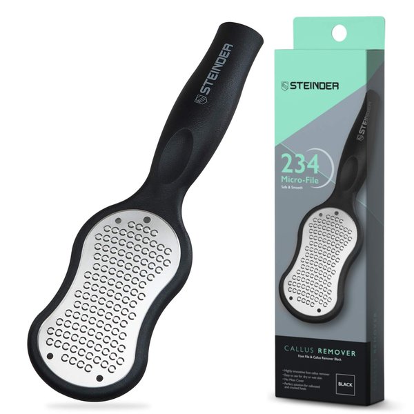 Foot File Callus Remover Steinder® Handy Foot File, for Holiday Season Foot File Callus Remover, Foot Pedicure Foot Rasp for Hygienic & Safe & Foot Grater, Designed for Comfort & Safety