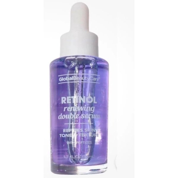 Retinol Renewing Double Serum, 1.7 fl oz (Pack of 2) – Anti-Aging Face Serum with Vitamin A, Refines Skin Tone & Texture, Reduces Fine Lines & Wrinkles, 50ml Each
