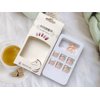 Press on Toenails Rhinestone Fake Toenails French Tip Full Cover Acrylic Toenails Glue on Toenails with Glitter Designs White Nail Tips Glossy Pink False Toenails Toe Nails for Women Girls