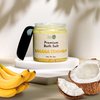 360Feel Banana Coconut Bath Salt - Rejuvenating Body Scrub - Bath Soak for Sensitive, Oily, Dry & Normal Skin - Vegan & Cruelty-free Grain Formula for Face, Body & Foot - 8 Oz Jar