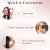 SEGO Pro Ponytail Extensions Human Hair Long Straight Ponytail Hair Extensions with Magic Paste Wrap Around Clip in Ponytail Extensions Real Human Hair,16inch #60 Platinum Blonde,80g