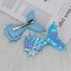Kistreao 2Pcs Mermaid Hair Clips for Girls Sequins Fish Tail Hairpin Glitter Starfish Shell Hair Barrettes for Women Toddlers Teens Mermaid Hair Accessories Birthday Wedding Party Supplies (Blue)
