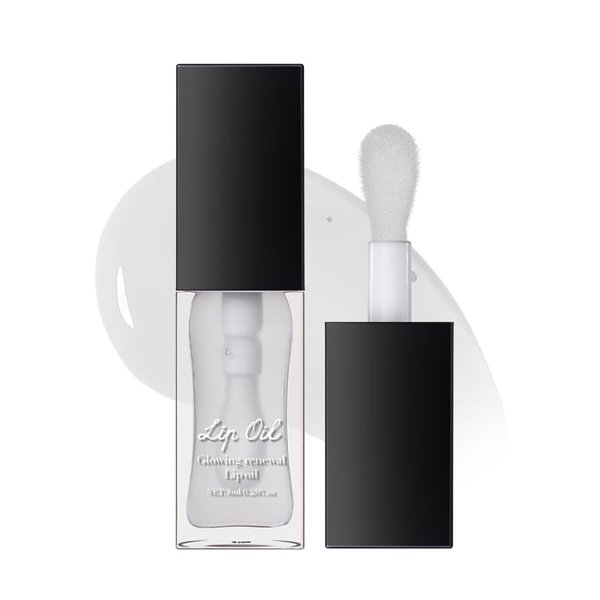 TEEROVA Lip Glow Oil, Hydrating Lip Oil Gloss, No-sticky Moisturizing & Nourishing Lip Plumper Gloss (#2 Clear)