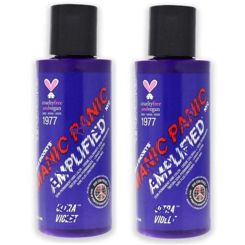MP AMPLIFIED Semi Permanent Hair Dye Cream 118 mL (Ultra Violet, 2pack)