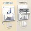 HIIMIEI Magnetic File Holder, 2 Pack Mail Magazines Organizer Wall Mount, Acrylic Hanging Wall File Organizer for Cabinets, Whiteboard, Refrigerator (Clear)