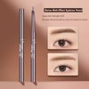 Terrilee Eyebrow Pencil 5 Pieces Pack - Waterproof and Sweat-proof Eyebrow Definer Pencil 5 Colors Set with Eyebrow Brush- Eyebrow Pencils for Brown,Black,Light Brown,Grey and Dark Brown Hair (Black (5 Colors Pack))