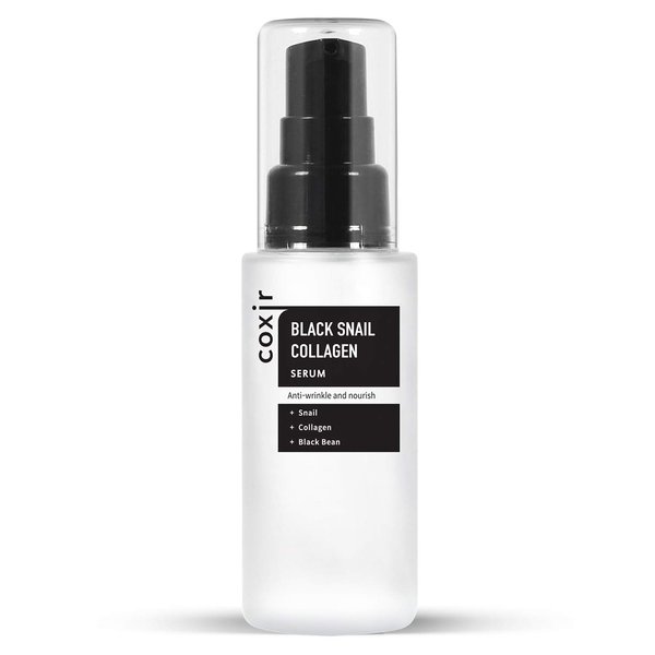 [Coxir] Black Snail Collagen Serum (50ml / 1.69 fl.oz) -|Black Beans, Collagen, Snail Mucin| firms, lift and nourish skin