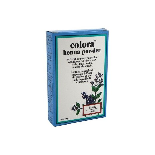 Colora Henna Powder Hair Color Black 2oz (6 Pack)