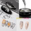 U-Shinein 8ml Metallic Painting Gel, Silver Painted Nail Polish, 3D Metal Painting Drawing Mirror Nail Gel Polish Glossy Soak Off UV/LED DIY Nail Art Manicure