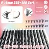 DIY Lash Extension Kit Individual Lashes Kit for Beginner at Home with 280 PCS 9-16mm Length 30D+40D Curl Lash Clusters Lash Bond and Seal Glue Remover Tweezers Lash Applicator Tool